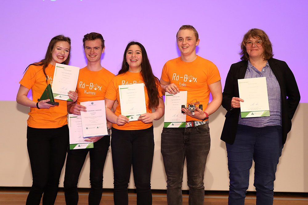 Ró-Box frá Tækniskólanum var valið besta íslenska nemendafyrirtækið árið 2019 - mynd