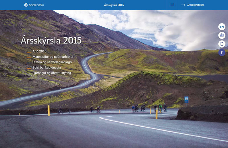 Rafræn ársskýrsla fyrir árið 2015 - mynd