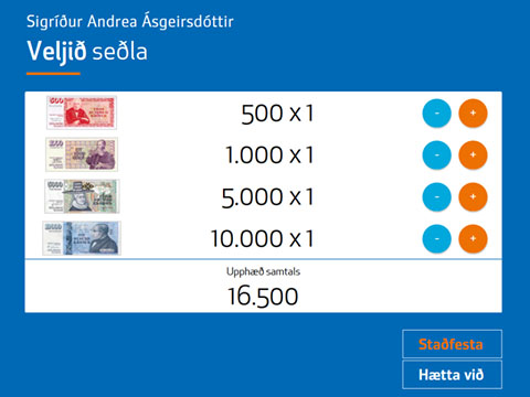 Hvaða seðla má bjóða þér? - mynd