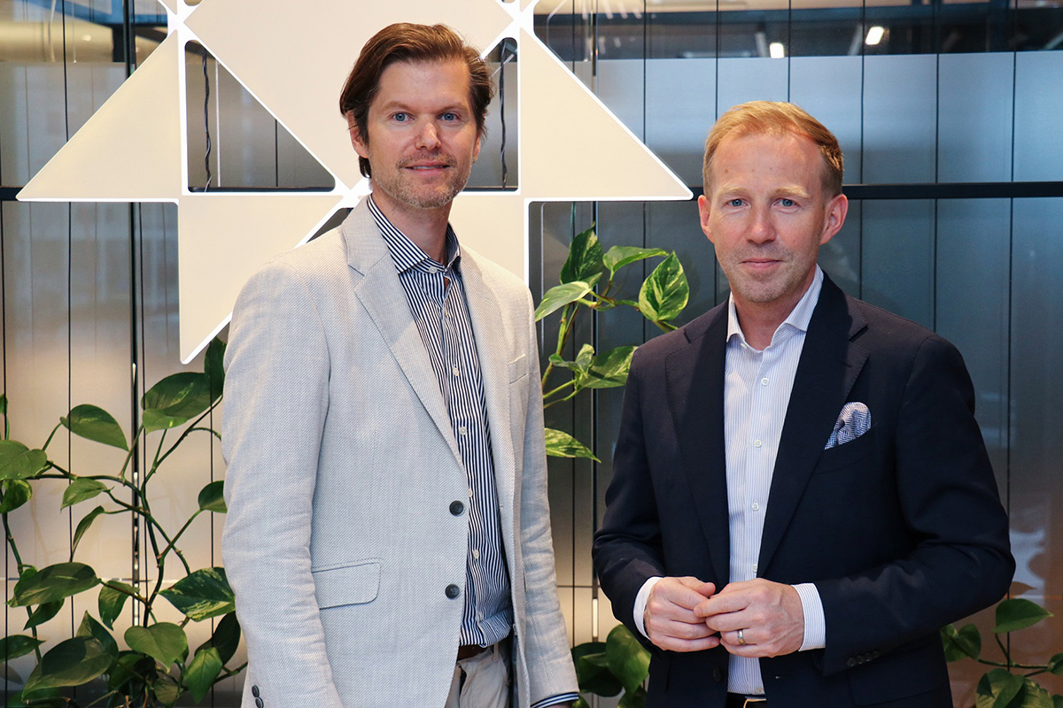 Theódór Ragnar Gíslason, stofnandi Defend Iceland, og Benedikt Gíslason, bankastjóri Arion banka. - mynd